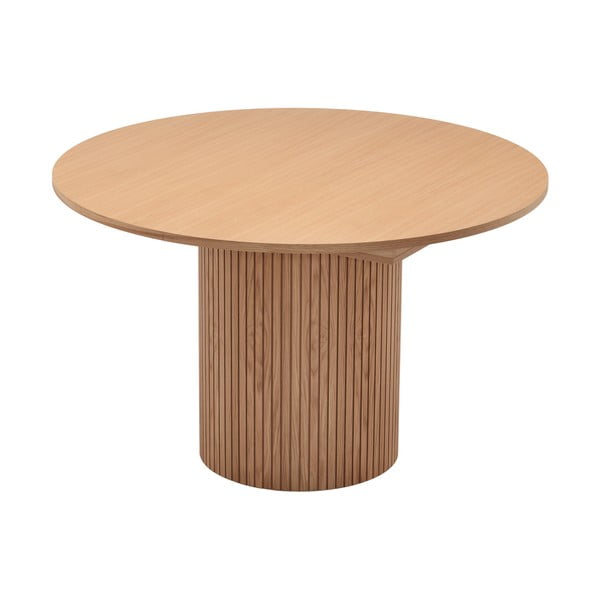 Apvalios formos prailginamas valgomojo stalas iš ąžuolo ø 115 cm Malaga – Bonami Selection
