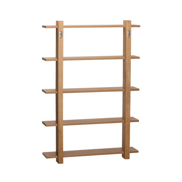 Natūralios spalvos kelių aukštų sieninė lentyna iš ąžuolo 60 cm Simple – Hübsch-image-2
