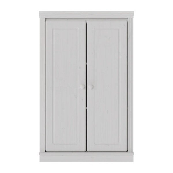 Baltos spalvos iš pušies masyvo spintelė 74x118x35 cm Anita – Støraa