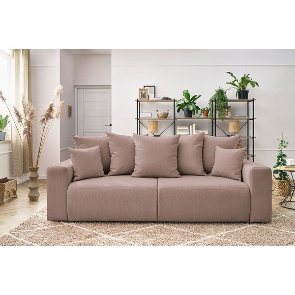 Šviesiai rožinė sofa-lova Envy - Bobochic Paris-image-1