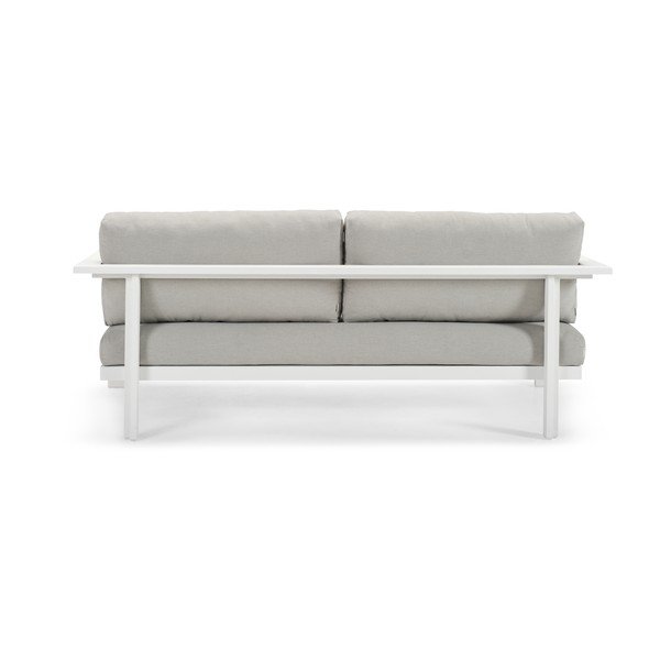 Kreminės spalvos aliuminio sodo sofa Cubic - Diphano-image-1