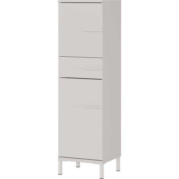 Kreminės spalvos matinis aukšta/siaura vonios daiktadėžė 34x123 cm Laurino – Germania