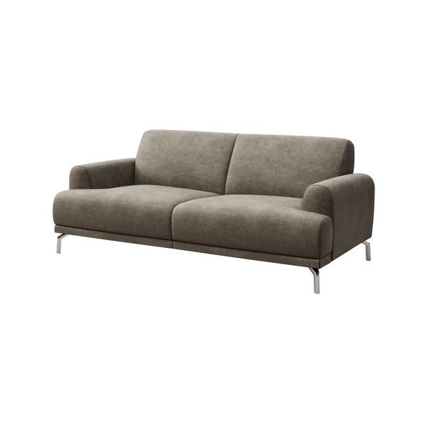 Pilka dirbtinės odos sofa MESONICA Puzo, 170 cm-image-2
