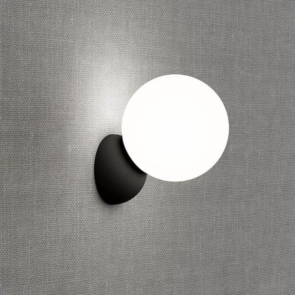 Juodas sieninis šviestuvas SULION Volga, ø 12 cm-image-2