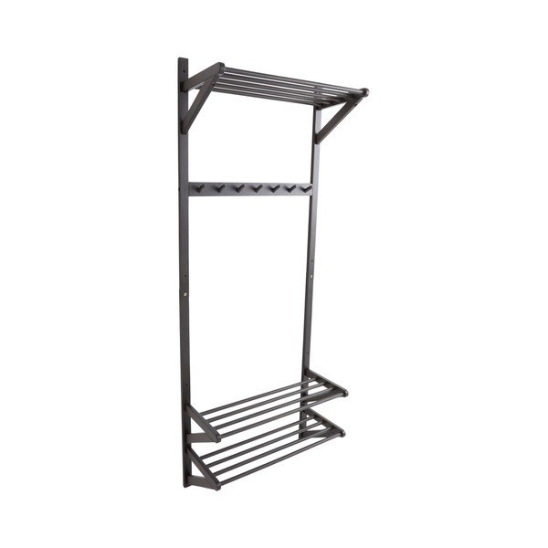 Juodos spalvos iš pušies masyvo koridoriaus baldas 75x190x32 cm Cole – Jotex