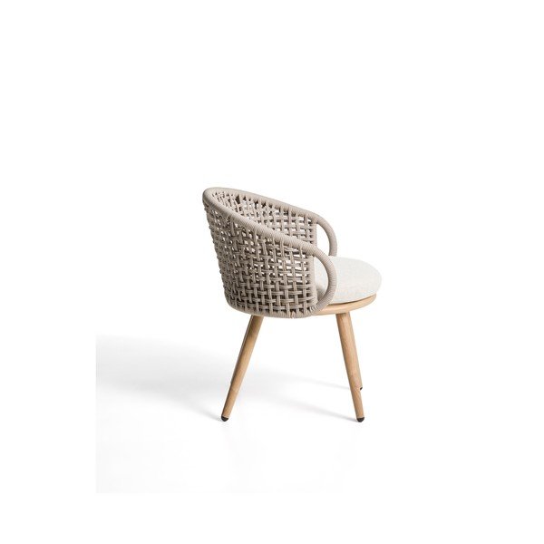 Taupe spalvos paminkštinto audinio sodo kėdė Lidario – Kave Home-image-3