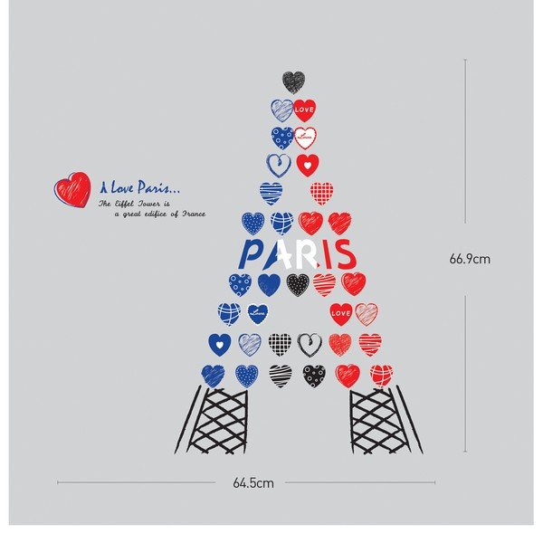 Ambiance Love from Paris lipdukas, 65 x 67 cm-image-1