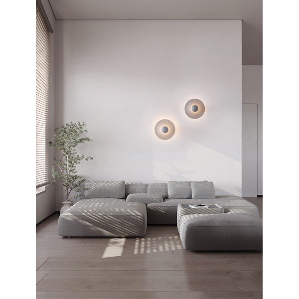 Pilkai mėlynos spalvos iš aliuminio sieninė lempa LED Edem – Nova Luce-image-1