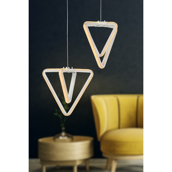 Baltos spalvos iš metalo kabantis šviestuvas LED ø 20 cm Baris – Squid Lighting-image-1