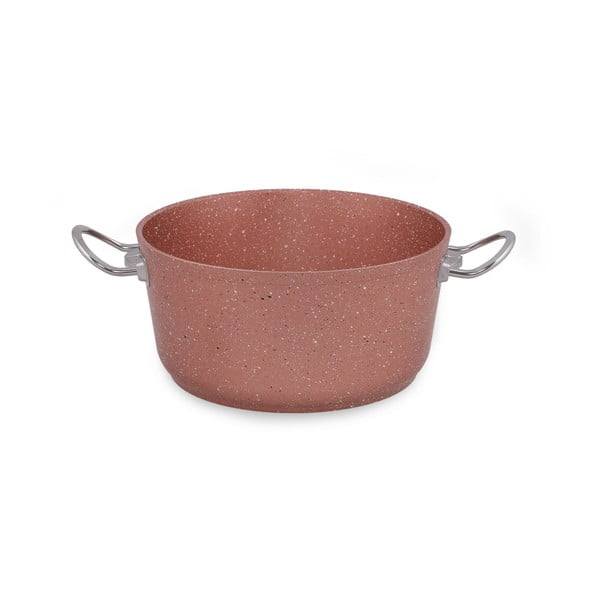Rožinis aliuminio puodas su dangčiu Güral Porselen Classic, ø 24 cm-image-4