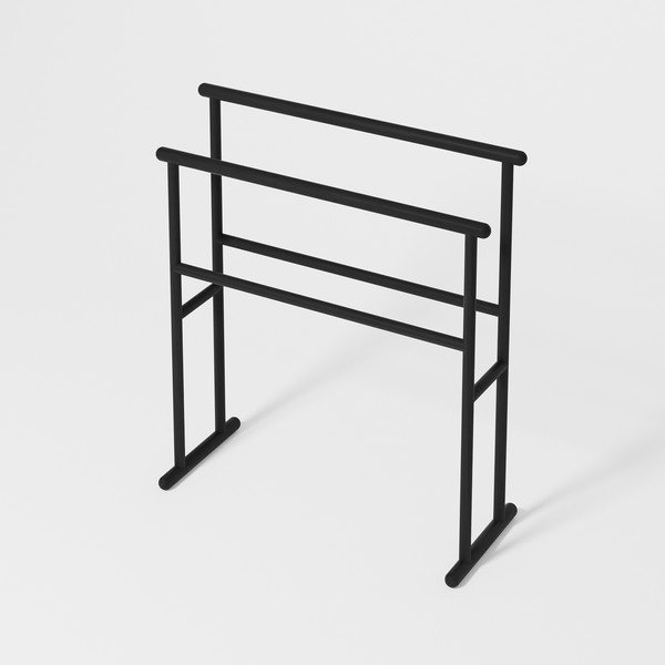 Juodos spalvos ąžuolinė rankšluosčių kabykla Wireworks Yoku-image-1