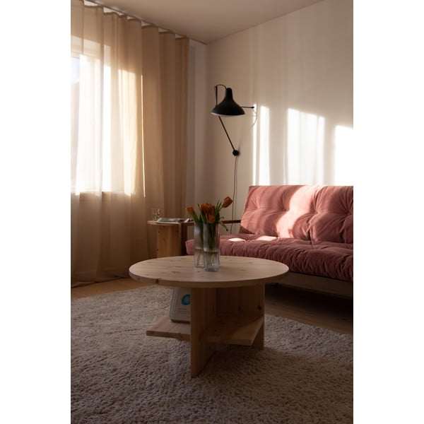 Natūralios spalvos apvalus žurnalinis staliukas Rondure - Karup Design-image-3