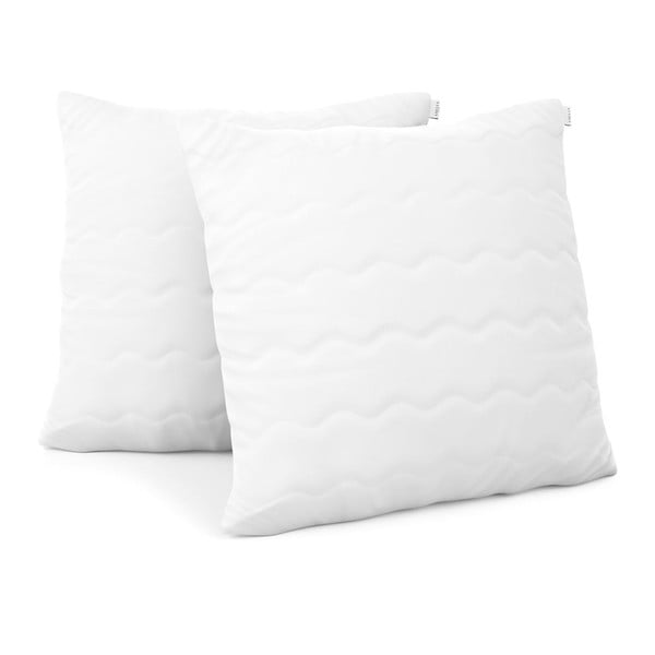 2 baltų pagalvėlių ir užpildo rinkinys "AmeliaHome", 45 x 45 cm