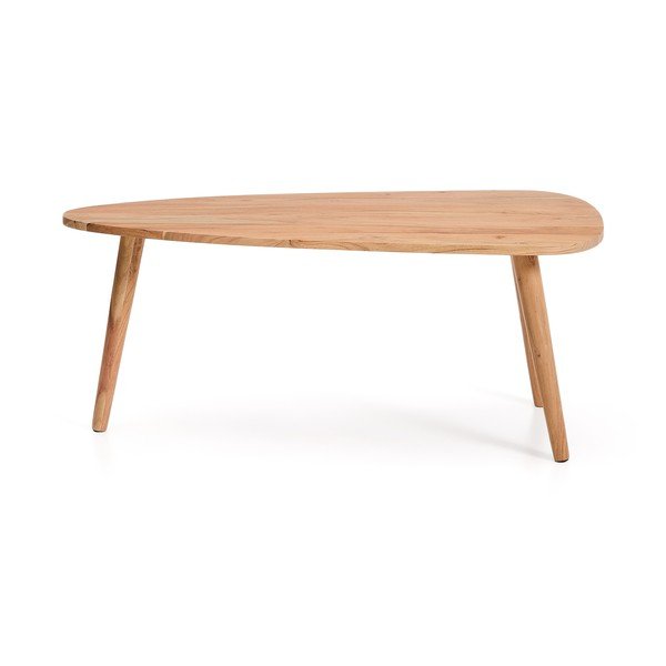 Natūralios spalvos iš akacijos masyvo kavos staliukas 60x110,5 cm Duvani – Kave Home