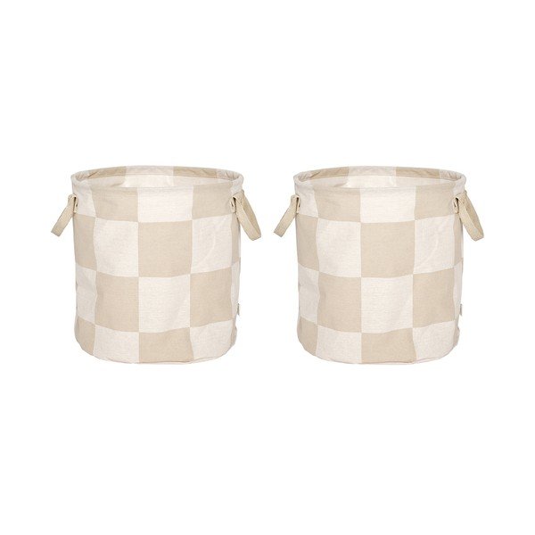 Iš tekstilės krepšiai 2 vnt. ø 32x32 cm Chess – OYOY Living Design