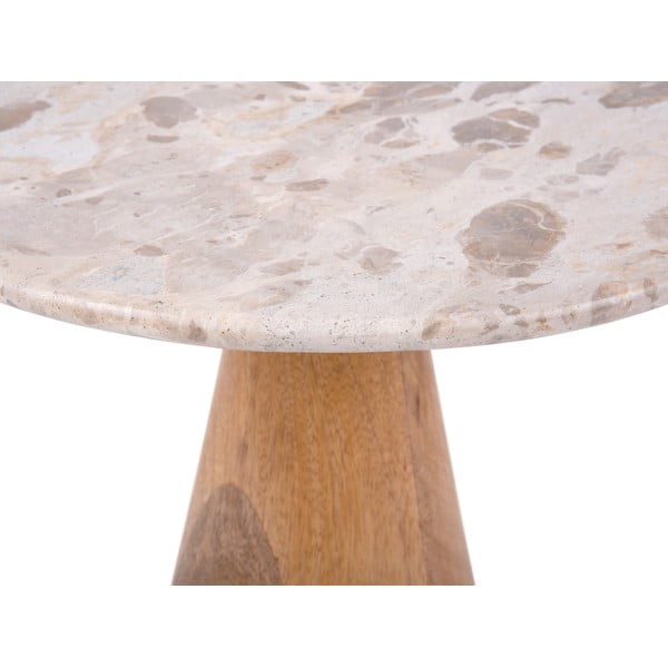 Apvalios formos šoninis stalas su marmuro dekoro stalviršiu ø 50 cm Force   – Leitmotiv-image-2