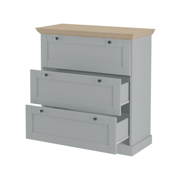 Aukšta šoninė spintelė pilkos spalvos 75x80 cm Binz – Støraa-image-2