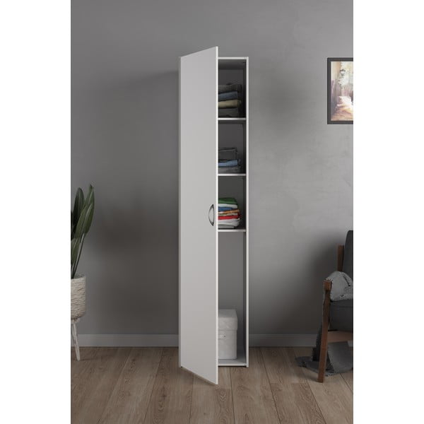 Drabužių spinta baltos spalvos 39x175 cm Space – Tvilum-image-1