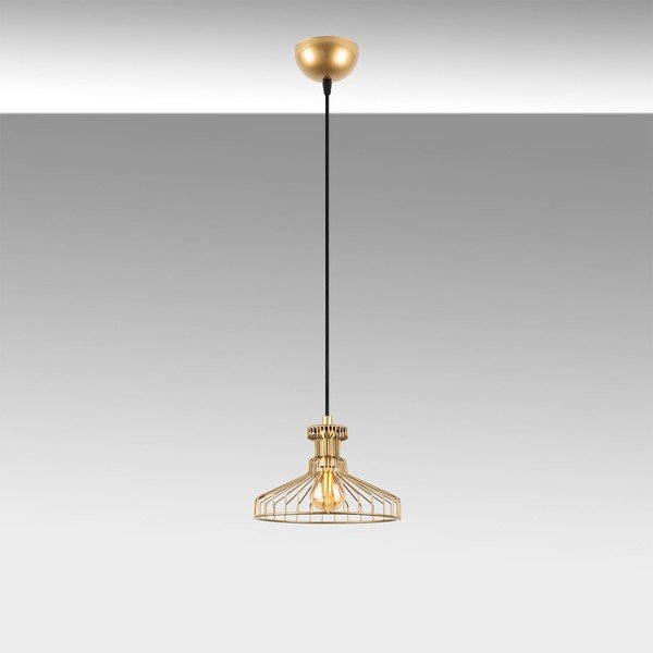 Kabantis šviestuvas auksinės spalvos ø 23 cm su metaliniu gaubtu Events – Opviq lights-image-3