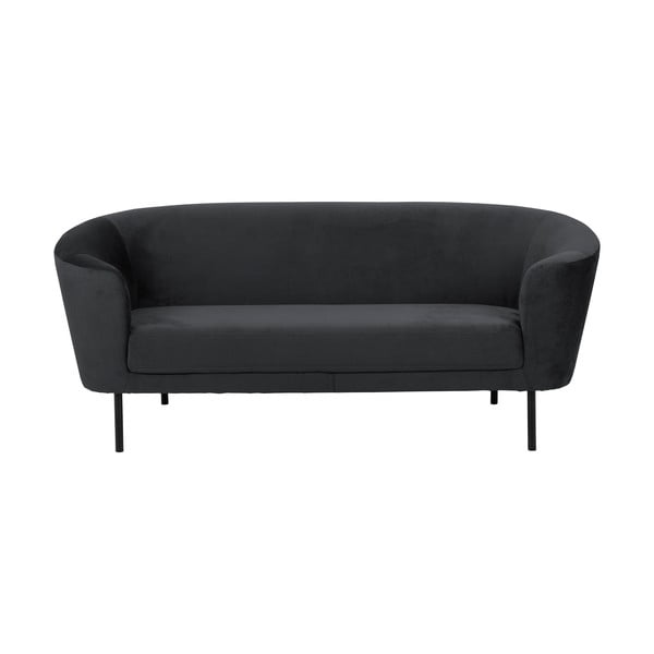 Antracito pilkos spalvos aksomo sofa Actona Biloxi, 200 cm