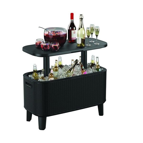 Iš plastiko sodo stalas su padėklu 83.5x40 cm Bevy – Keter-image-2