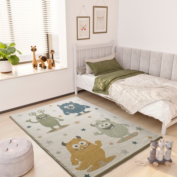 Kreminės spalvos vaikiškas kilimas 120x170 cm Beats – Universal-image-1