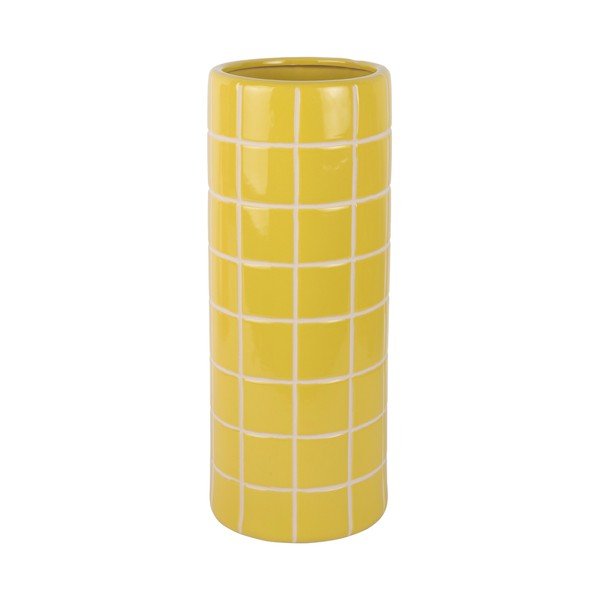 Geltonos spalvos iš keramikos vaza (aukštis 40 cm) Retro Tiles – PT LIVING