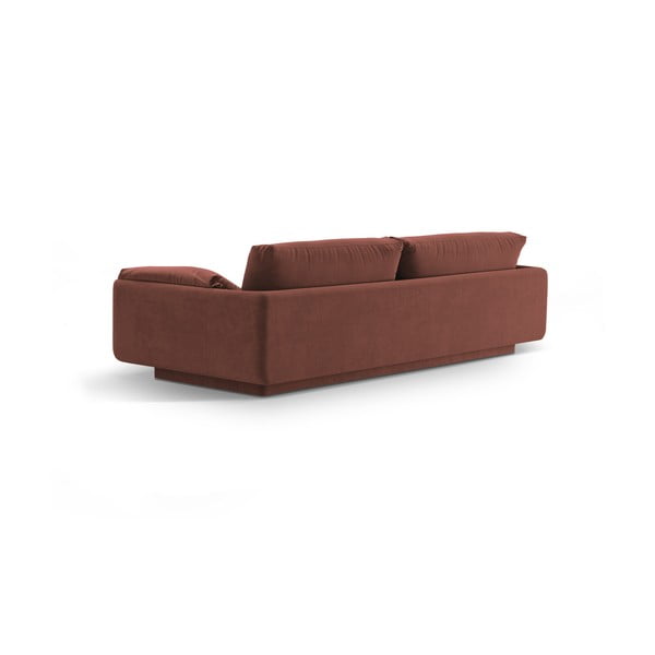 Iš velveto sofa rožinės spalvos 220 cm Torino – Micadoni -image-3