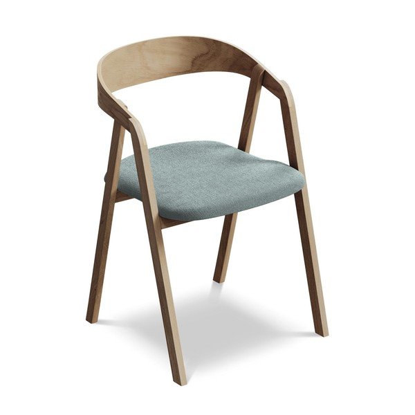 Mėlynos spalvos iš medienos masyvo valgomojo kėdė Erika – Makamii