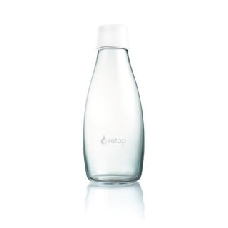 Baltas ReTap stiklinis butelis su neribota garantija, 500 ml