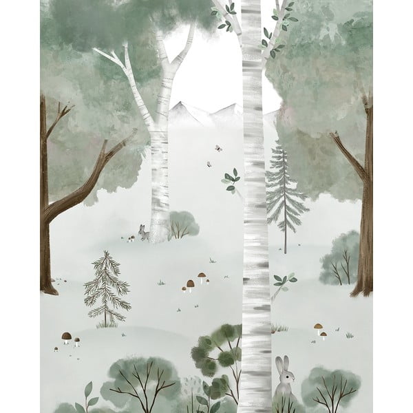 Vaikiški tapetai 200 cm x 248 cm Birch Forest – Lilipinso