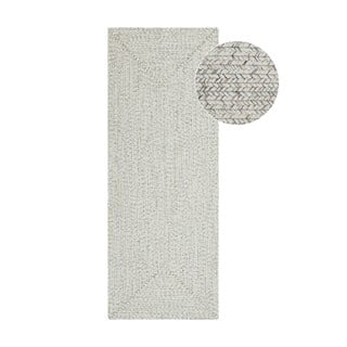 Baltas/smėlio spalvos lauko kilimas 200x80 cm - NORTHRUGS