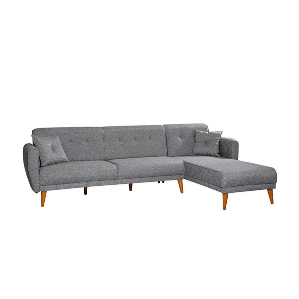 Sulankstoma kampinė sofa pilkos spalvos Aria – Balcab Home-image-3
