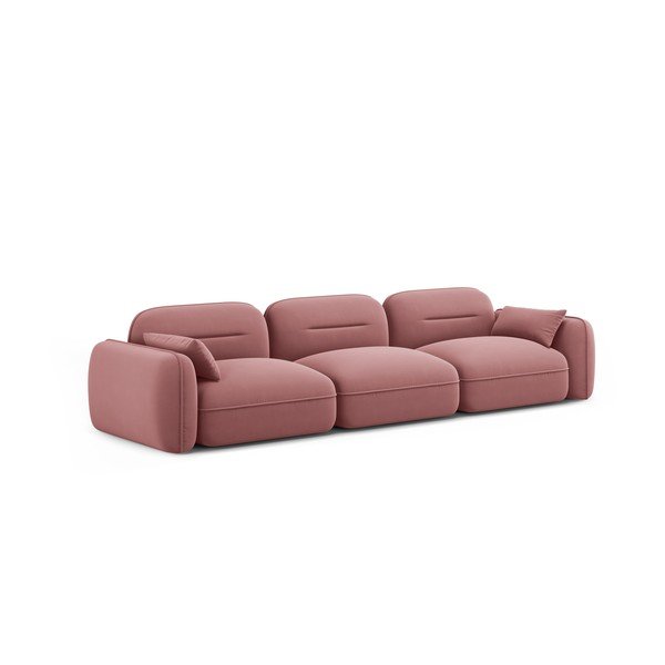 Iš velveto sofa rožinės spalvos 320 cm Audrey – Interieurs 86-image-2