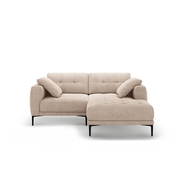 Šviesiai rudos spalvos kampinė sofa (su dešiniuoju kampu/su gultu) Bemy – Micadoni 