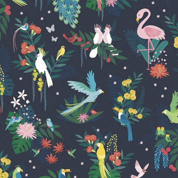 Vaikiški tapetai 10 m x 50 cm Birds Carnival – Lilipinso
