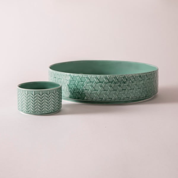 Serviravimo dubenys turkio spalvos iš porceliano  2 vnt. ø 30 cm Heath Jade – Ladelle-image-2