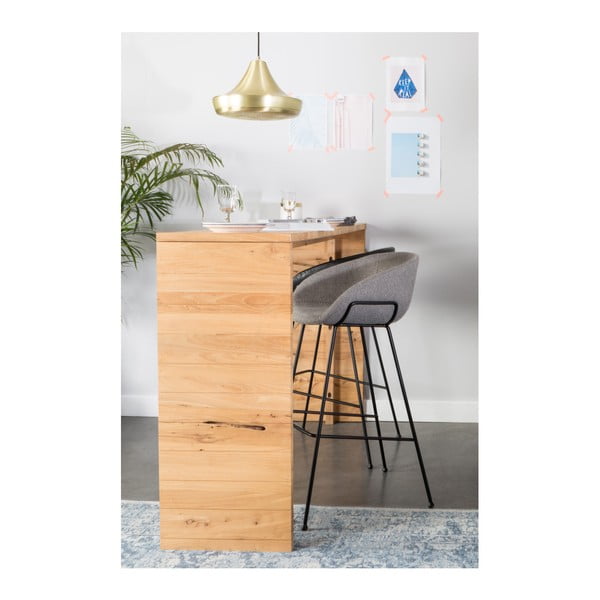 Pilkos spalvos iš audinio baro taburėtės 2 vnt. (sėdynės aukštis 65 cm) Feston – Zuiver-image-1