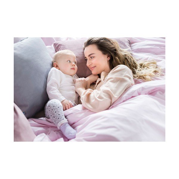 Dvigulis/itin ilgas antklodės užvalkalas rožinės spalvos iš egiptietiškos medvilnės 200x220 cm Peonia – WeLoveBeds-image-2