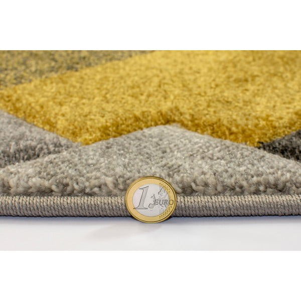 Kilimas geltonos spalvos/pilkos spalvos 160x230 cm Nimbus – Flair Rugs-image-3