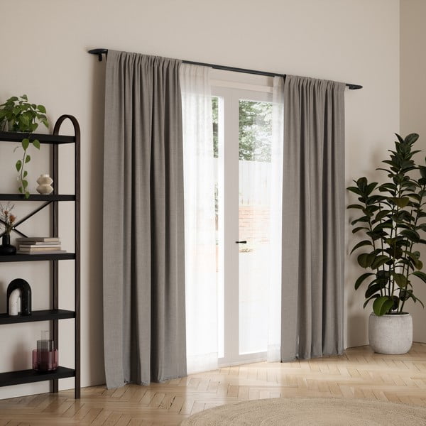 Iš plieno išplečiamas/dvigubas užuolaidos strypas 76 - 213 cm Twilight – Umbra-image-3