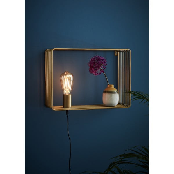 Aukso spalvos sieninis šviestuvas Markslöjd Shelf Wall Gold-image-1