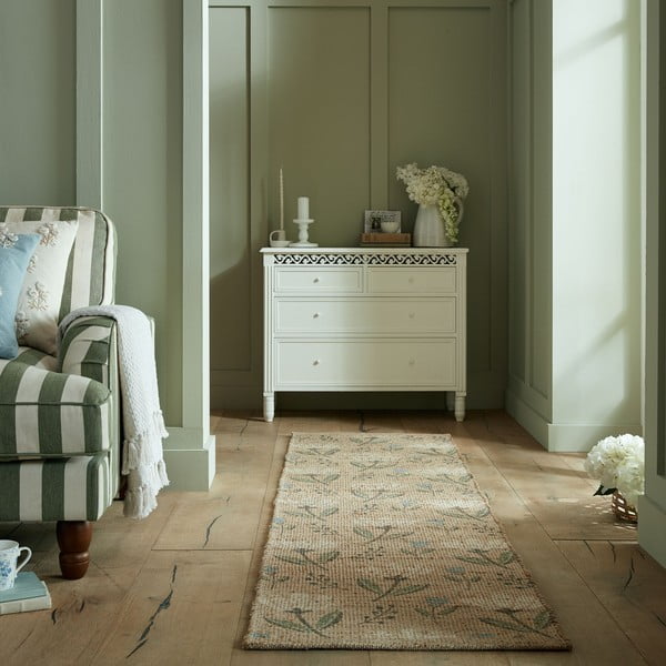 Rankų darbo iš džiuto mišinio kilimas natūralios spalvos 60x230 cm Arriana – Flair Rugs-image-1