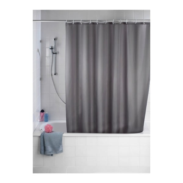 Pilka dušo užuolaida su apsauga nuo pelėsių Wenko, 180 x 200 cm-image-1