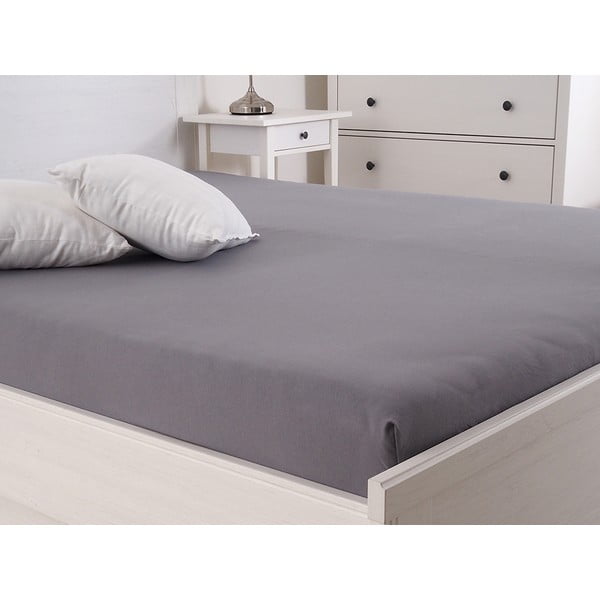 Paklodė tamsiai pilkos spalvos su guma 180x200 cm – B.E.S.-image-1