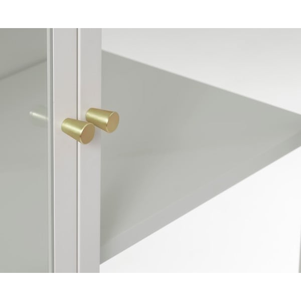 Iš metalo vitrina baltos spalvos 90x160 cm Carmel – Unique Furniture-image-3