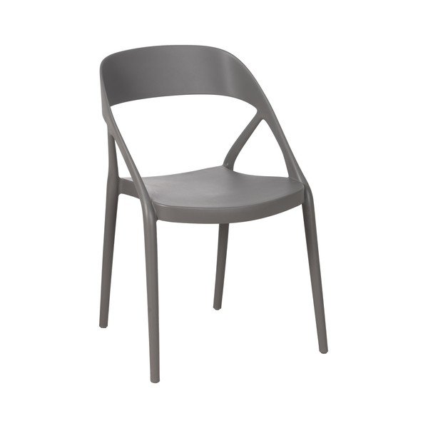 Iš plastiko valgomojo kėdės pilkos spalvos 2 vnt. – Ixia