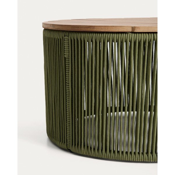 Apvalios formos sodo kavos staliukas su akacijos stalviršiu ø 60 cm Dandara – Kave Home-image-4