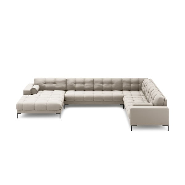 Kampinė sofa smėlio spalvos (su dešiniuoju kampu) Bali – Cosmopolitan Design