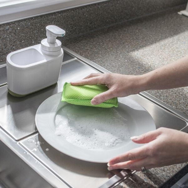 Baltos ir žalios spalvos Addis muilo dozatorius-image-1